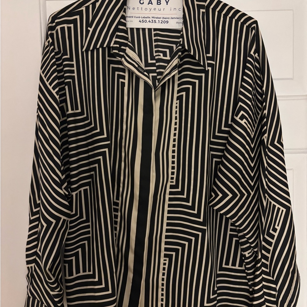 Mango Monochrome Striped Top